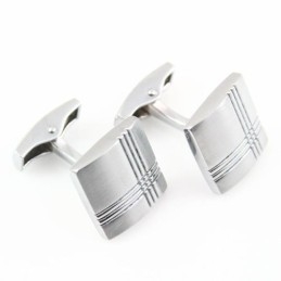 Abotoaduras De Titânio Com Aros Cruzados Da Moda