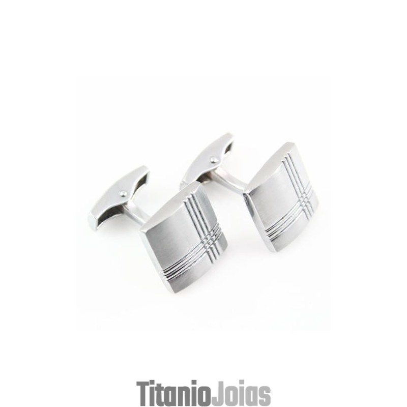 Abotoaduras De Titânio Com Aros Cruzados Da Moda Abotoaduras De Titânio Com Aros Cruzados Da Moda