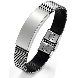 Pulseira Masculina De Couro De Titânio De Grande Variedade