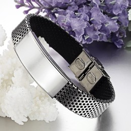 Pulseira Masculina De Couro De Titânio De Grande Variedade