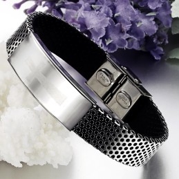 Pulseira Masculina Cruz De Couro De Titânio Com Qualidade E Quantidade Garantidas