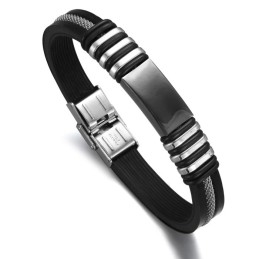 Pulseira Masculina De Silicone De Titânio De Qualidade Superior