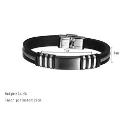 Pulseira Masculina De Silicone De Titânio De Qualidade Superior