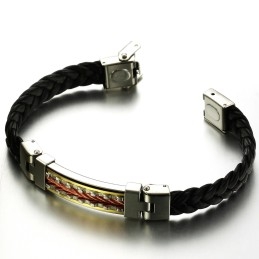 Pulseira De Couro De Titânio De Excelente Qualidade