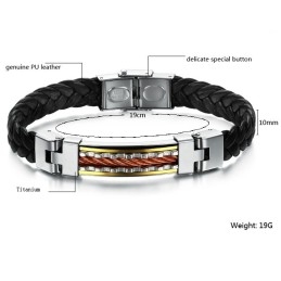 Pulseira De Couro De Titânio De Excelente Qualidade