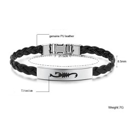 Pulseira Feminina De Couro De Titânio De Qualidade Superior