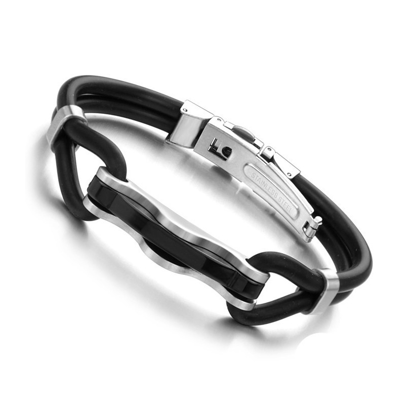 Pulseira De Couro De Titânio Preto The King Of Quantity Pulseira De Couro De Titânio Preto The King Of Quantity