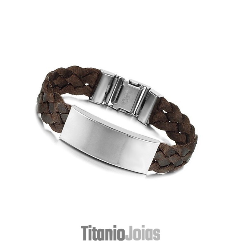Pulseira De Titânio Marrom Rainha Da Qualidade Pulseira De Titânio Marrom Rainha Da Qualidade