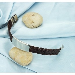 Pulseira De Titânio Marrom Rainha Da Qualidade