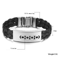 Pulseira De Titânio Preto De Qualidade Superior