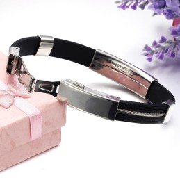Pulseira Masculina De Titânio De Qualidade Confiável