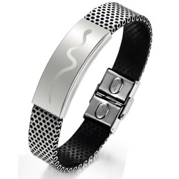 Pulseira De Titânio Em Formato De Víbora Masculina De Alta Qualidade