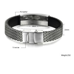 Pulseira De Titânio Em Formato De Víbora Masculina De Alta Qualidade