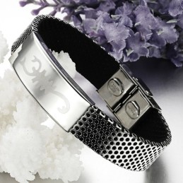 Pulseira De Couro De Titânio Scorpion De Renome Mundial