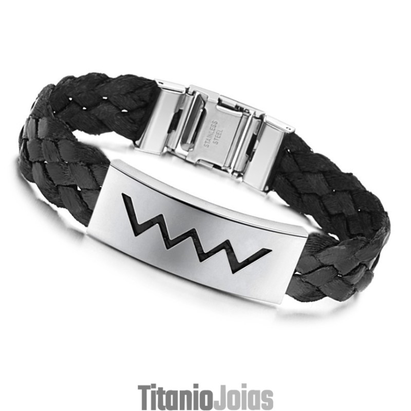 Pulseira De Couro De Titânio Em Formato De Onda D'Água, Vendendo Bem Em Todo O Mundo Pulseira De Couro De Titânio Em Formato De Onda D'Água, Vendendo Bem Em Todo O Mundo