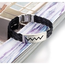 Pulseira De Couro De Titânio Em Formato De Onda D'Água, Vendendo Bem Em Todo O Mundo