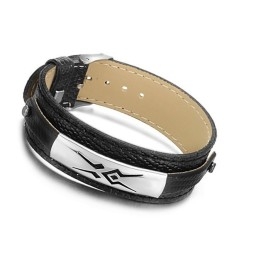 Pulseira De Couro De Titânio Preto De Qualidade Estável
