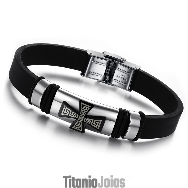 Pulseira Masculina De Silicone De Titânio De Excelente Qualidade