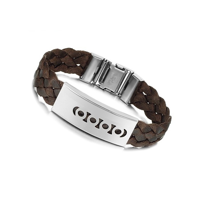 Pulseira De Titânio Marrom Completa Com Especificações