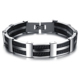 Pulseira Masculina De Silicone De Titânio De Renome Mundial