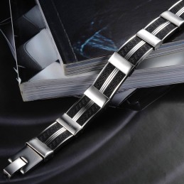 Pulseira Masculina De Silicone De Titânio De Renome Mundial