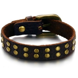 Pulseira De Couro De Titânio Retrô De Qualidade Confiável