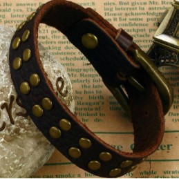 Pulseira De Couro De Titânio Retrô De Qualidade Confiável