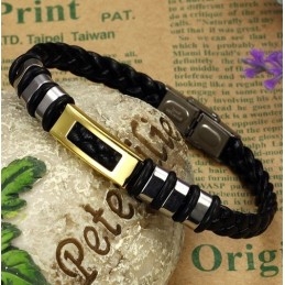 Pulseira De Couro De Titânio De Qualidade Estável