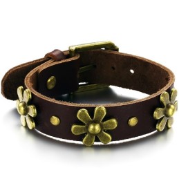 Pulseira De Couro De Titânio Retrô De Alta Qualidade