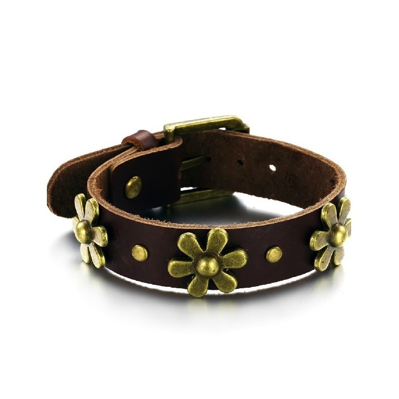 Pulseira De Couro De Titânio Retrô De Alta Qualidade Pulseira De Couro De Titânio Retrô De Alta Qualidade