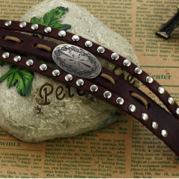 Pulseira Masculina Retrô De Couro De Titânio Com Qualidade E Quantidade Garantidas