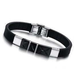 Pulseira De Silicone De Titânio Preto Rainha Da Qualidade