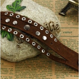 Pulseira Masculina Retrô De Couro De Titânio De Excelente Qualidade