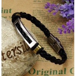 Pulseira De Couro De Titânio Vendendo Bem Em Todo O Mundo