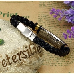 Pulseira De Couro De Titânio Vendendo Bem Em Todo O Mundo