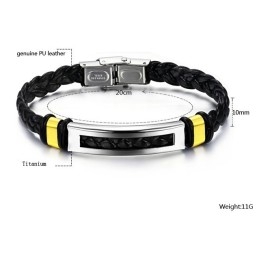 Pulseira De Couro De Titânio Vendendo Bem Em Todo O Mundo