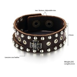Pulseira De Couro De Titânio De Alta Qualidade