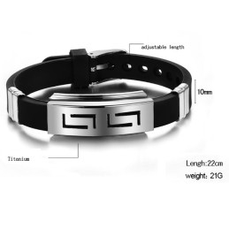 Pulseira Masculina De Silicone De Titânio De Excelente Qualidade