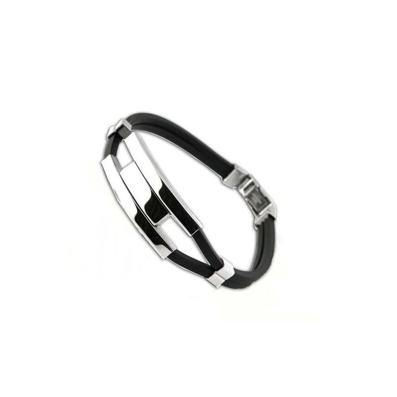 Pulseira Masculina Concisa De Titânio E Silicone Com Qualidade E Quantidade Garantidas Pulseira Masculina Concisa De Titânio E Silicone Com Qualidade E Quantidade Garantidas