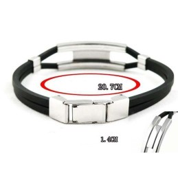 Pulseira Masculina Concisa De Titânio E Silicone Com Qualidade E Quantidade Garantidas