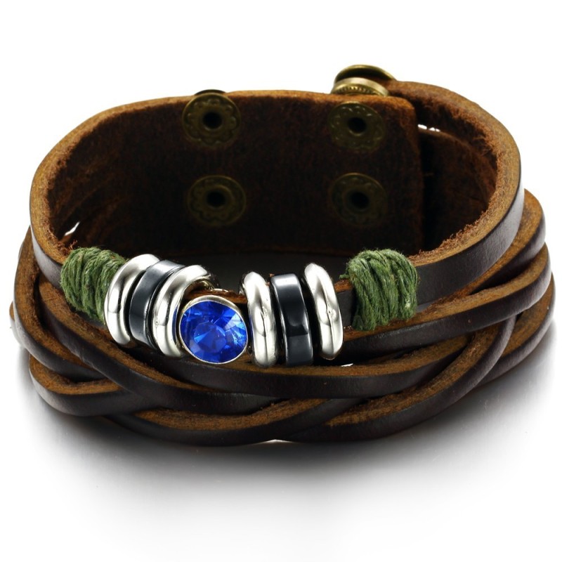 Pulseira De Couro De Titânio Com Strass Completa Em Especificações Pulseira De Couro De Titânio Com Strass Completa Em Especificações