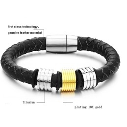 Pulseira Masculina De Titânio De Qualidade Estável