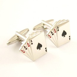 Abotoaduras De Titânio Four Aces
