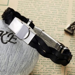 Pulseira De Couro De Titânio Com Strass, Vendendo Bem Em Todo O Mundo