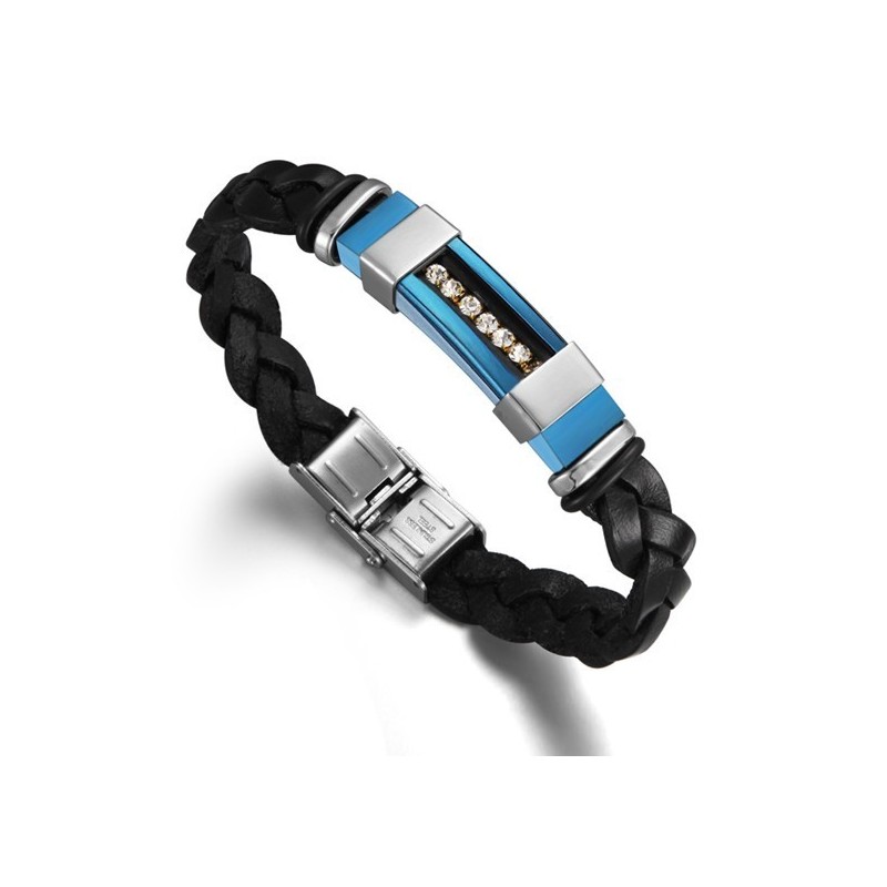 Pulseira Masculina De Couro De Titânio De Grande Variedade Pulseira Masculina De Couro De Titânio De Grande Variedade