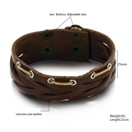Pulseira De Couro De Titânio De Qualidade Superior