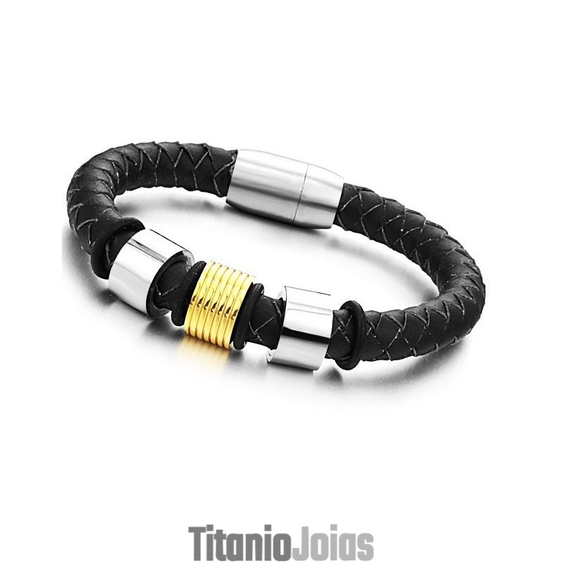 Pulseira De Couro De Titânio Feminina De Qualidade Estável Pulseira De Couro De Titânio Feminina De Qualidade Estável