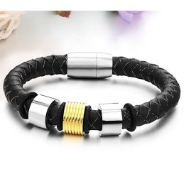 Pulseira De Couro De Titânio Feminina De Qualidade Estável