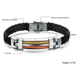 Pulseira De Couro De Titânio Com Qualidade E Quantidade Garantidas