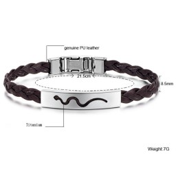 Pulseira Feminina De Couro De Titânio Com Reputação Confiável